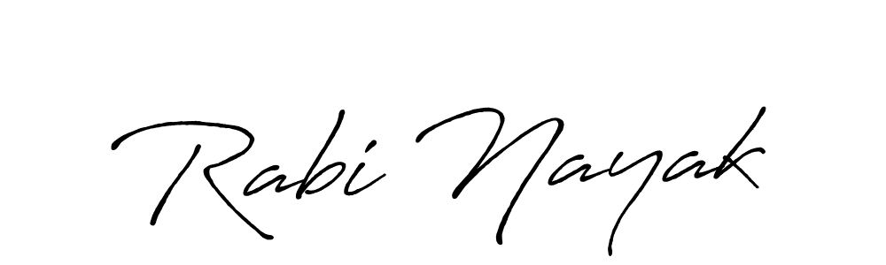 How to make Rabi Nayak name signature. Use Antro_Vectra_Bolder style for creating short signs online. This is the latest handwritten sign. Rabi Nayak signature style 7 images and pictures png