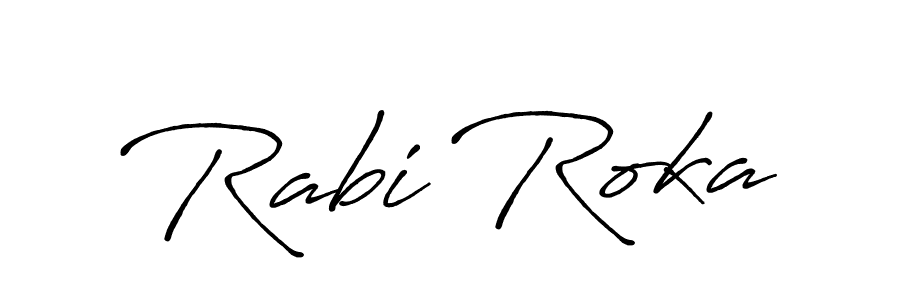Design your own signature with our free online signature maker. With this signature software, you can create a handwritten (Antro_Vectra_Bolder) signature for name Rabi Roka. Rabi Roka signature style 7 images and pictures png