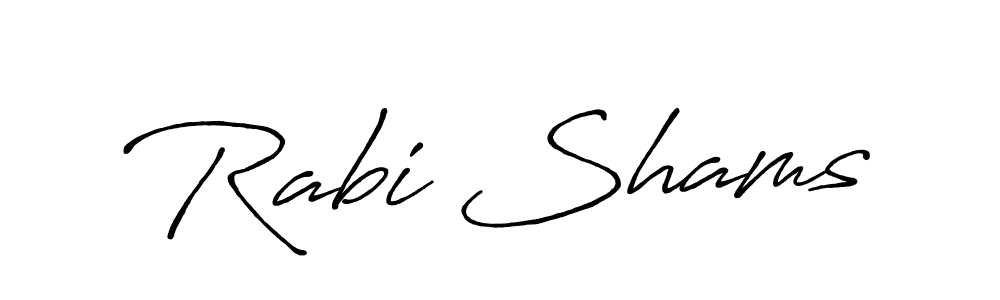 Also You can easily find your signature by using the search form. We will create Rabi Shams name handwritten signature images for you free of cost using Antro_Vectra_Bolder sign style. Rabi Shams signature style 7 images and pictures png