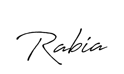 The best way (Antro_Vectra_Bolder) to make a short signature is to pick only two or three words in your name. The name Rabia include a total of six letters. For converting this name. Rabia signature style 7 images and pictures png