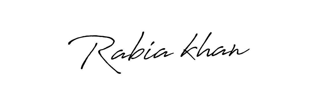 Also we have Rabia khan name is the best signature style. Create professional handwritten signature collection using Antro_Vectra_Bolder autograph style. Rabia khan signature style 7 images and pictures png
