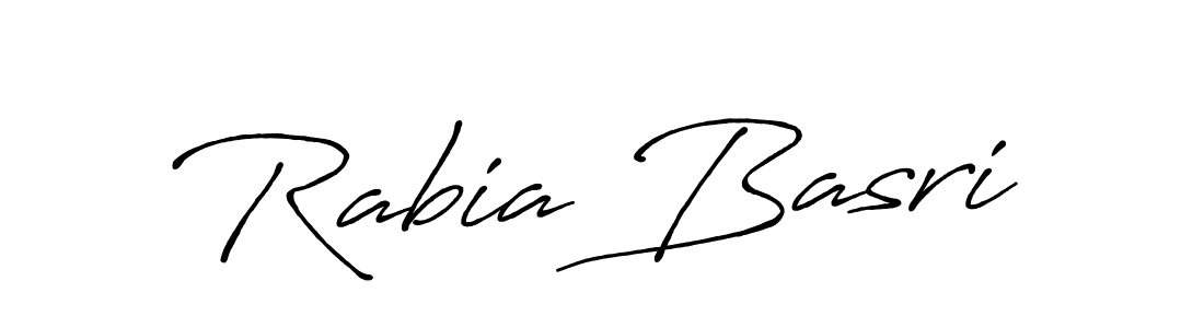 Rabia Basri stylish signature style. Best Handwritten Sign (Antro_Vectra_Bolder) for my name. Handwritten Signature Collection Ideas for my name Rabia Basri. Rabia Basri signature style 7 images and pictures png