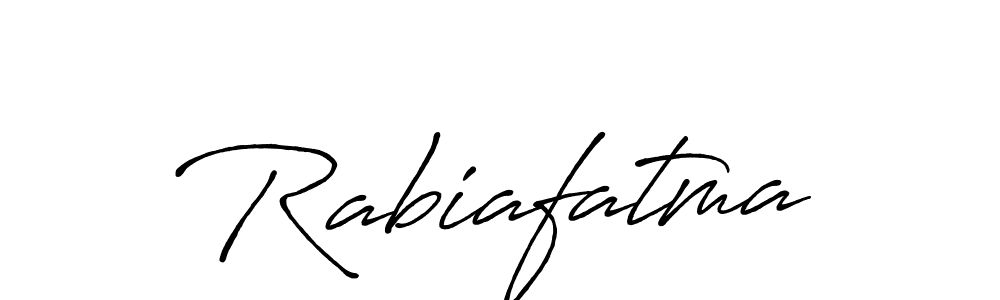 Make a beautiful signature design for name Rabiafatma. With this signature (Antro_Vectra_Bolder) style, you can create a handwritten signature for free. Rabiafatma signature style 7 images and pictures png