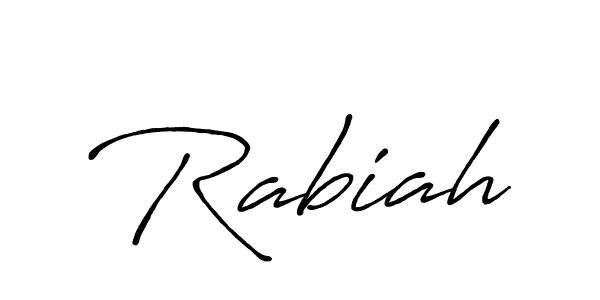 Antro_Vectra_Bolder is a professional signature style that is perfect for those who want to add a touch of class to their signature. It is also a great choice for those who want to make their signature more unique. Get Rabiah name to fancy signature for free. Rabiah signature style 7 images and pictures png