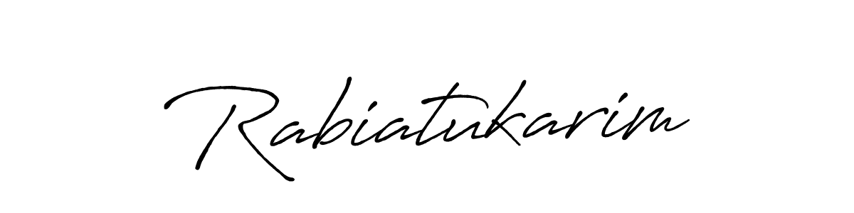 You can use this online signature creator to create a handwritten signature for the name Rabiatukarim. This is the best online autograph maker. Rabiatukarim signature style 7 images and pictures png