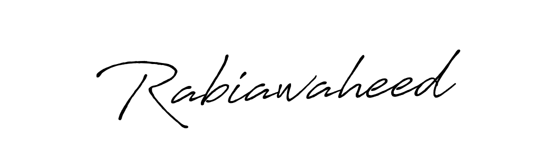 Create a beautiful signature design for name Rabiawaheed. With this signature (Antro_Vectra_Bolder) fonts, you can make a handwritten signature for free. Rabiawaheed signature style 7 images and pictures png