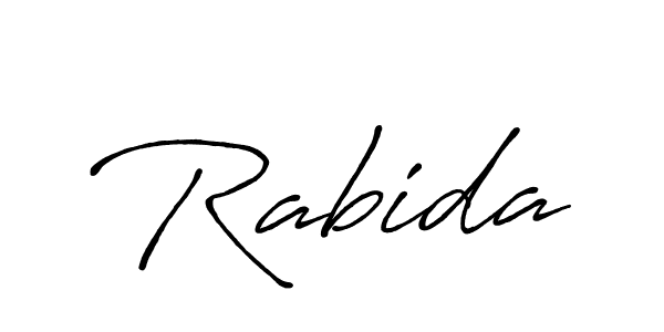 Use a signature maker to create a handwritten signature online. With this signature software, you can design (Antro_Vectra_Bolder) your own signature for name Rabida. Rabida signature style 7 images and pictures png