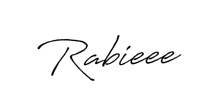 Also we have Rabieee name is the best signature style. Create professional handwritten signature collection using Antro_Vectra_Bolder autograph style. Rabieee signature style 7 images and pictures png