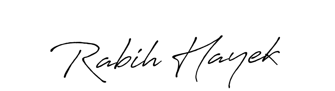 Design your own signature with our free online signature maker. With this signature software, you can create a handwritten (Antro_Vectra_Bolder) signature for name Rabih Hayek. Rabih Hayek signature style 7 images and pictures png