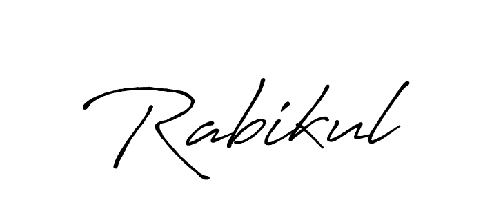 You should practise on your own different ways (Antro_Vectra_Bolder) to write your name (Rabikul) in signature. don't let someone else do it for you. Rabikul signature style 7 images and pictures png