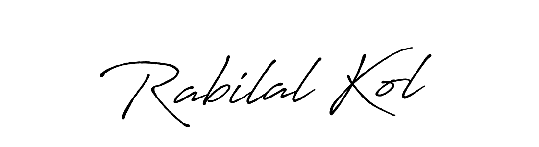 Antro_Vectra_Bolder is a professional signature style that is perfect for those who want to add a touch of class to their signature. It is also a great choice for those who want to make their signature more unique. Get Rabilal Kol name to fancy signature for free. Rabilal Kol signature style 7 images and pictures png