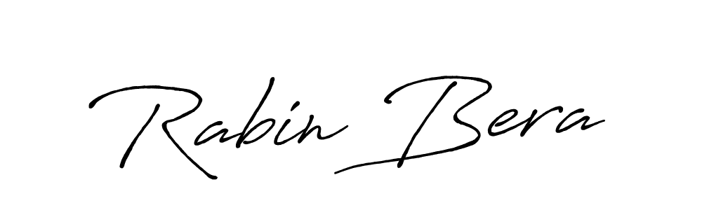 How to make Rabin Bera name signature. Use Antro_Vectra_Bolder style for creating short signs online. This is the latest handwritten sign. Rabin Bera signature style 7 images and pictures png