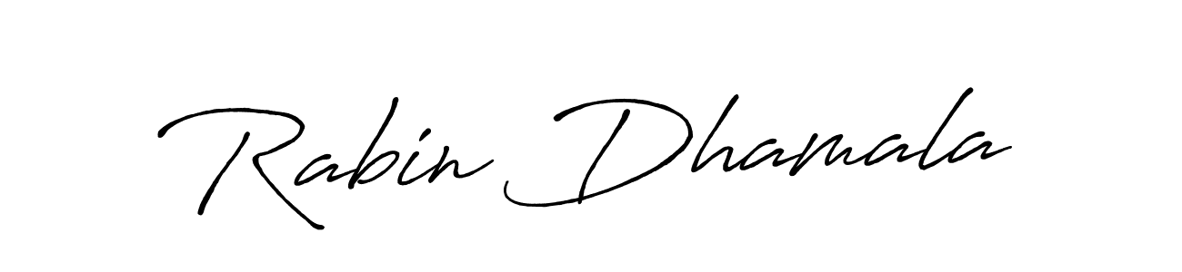 Rabin Dhamala stylish signature style. Best Handwritten Sign (Antro_Vectra_Bolder) for my name. Handwritten Signature Collection Ideas for my name Rabin Dhamala. Rabin Dhamala signature style 7 images and pictures png