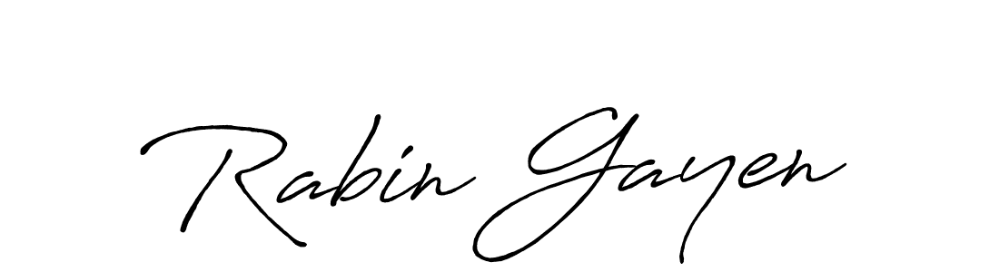 Rabin Gayen stylish signature style. Best Handwritten Sign (Antro_Vectra_Bolder) for my name. Handwritten Signature Collection Ideas for my name Rabin Gayen. Rabin Gayen signature style 7 images and pictures png