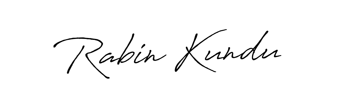 Use a signature maker to create a handwritten signature online. With this signature software, you can design (Antro_Vectra_Bolder) your own signature for name Rabin Kundu. Rabin Kundu signature style 7 images and pictures png