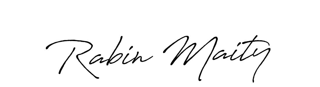 Rabin Maity stylish signature style. Best Handwritten Sign (Antro_Vectra_Bolder) for my name. Handwritten Signature Collection Ideas for my name Rabin Maity. Rabin Maity signature style 7 images and pictures png