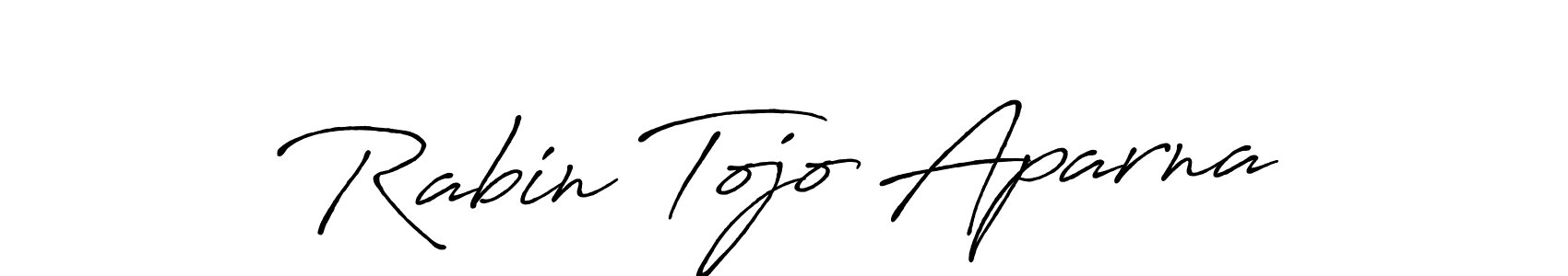 Create a beautiful signature design for name Rabin Tojo Aparna. With this signature (Antro_Vectra_Bolder) fonts, you can make a handwritten signature for free. Rabin Tojo Aparna signature style 7 images and pictures png