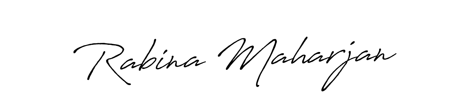 The best way (Antro_Vectra_Bolder) to make a short signature is to pick only two or three words in your name. The name Rabina Maharjan include a total of six letters. For converting this name. Rabina Maharjan signature style 7 images and pictures png