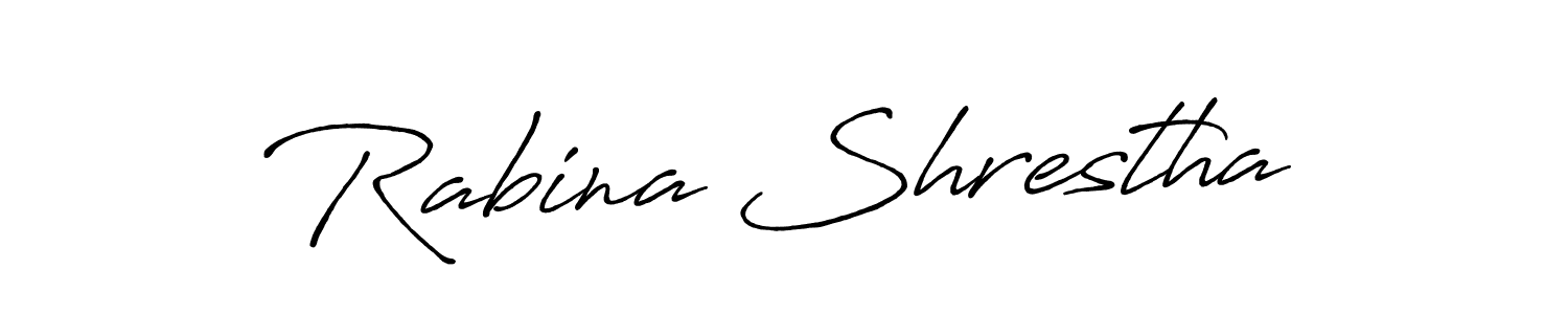 if you are searching for the best signature style for your name Rabina Shrestha. so please give up your signature search. here we have designed multiple signature styles  using Antro_Vectra_Bolder. Rabina Shrestha signature style 7 images and pictures png