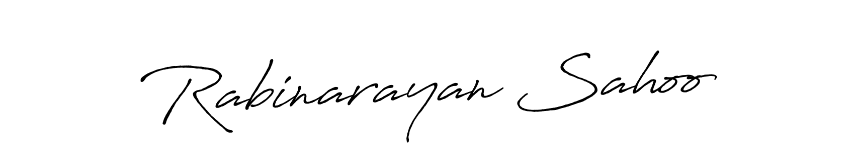 How to make Rabinarayan Sahoo name signature. Use Antro_Vectra_Bolder style for creating short signs online. This is the latest handwritten sign. Rabinarayan Sahoo signature style 7 images and pictures png