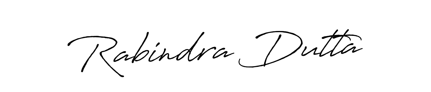Create a beautiful signature design for name Rabindra Dutta. With this signature (Antro_Vectra_Bolder) fonts, you can make a handwritten signature for free. Rabindra Dutta signature style 7 images and pictures png