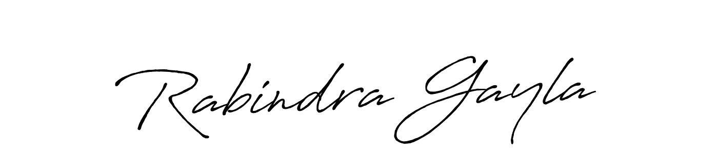 Create a beautiful signature design for name Rabindra Gayla. With this signature (Antro_Vectra_Bolder) fonts, you can make a handwritten signature for free. Rabindra Gayla signature style 7 images and pictures png