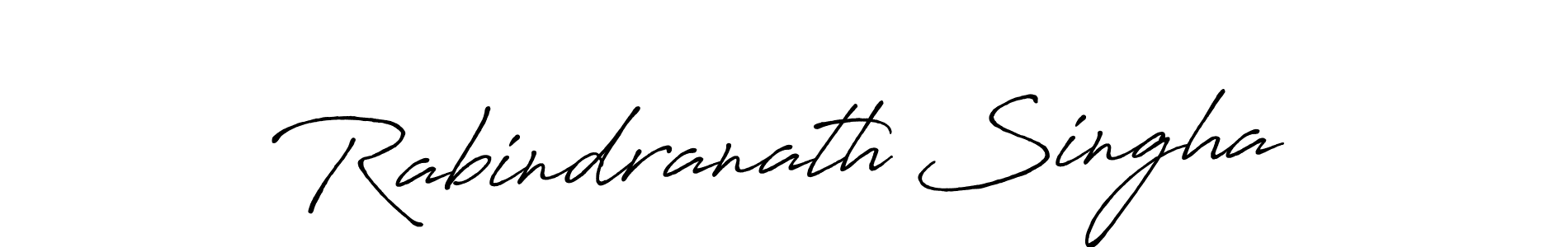 Make a beautiful signature design for name Rabindranath Singha. With this signature (Antro_Vectra_Bolder) style, you can create a handwritten signature for free. Rabindranath Singha signature style 7 images and pictures png