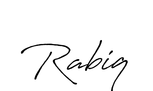 Antro_Vectra_Bolder is a professional signature style that is perfect for those who want to add a touch of class to their signature. It is also a great choice for those who want to make their signature more unique. Get Rabiq name to fancy signature for free. Rabiq signature style 7 images and pictures png