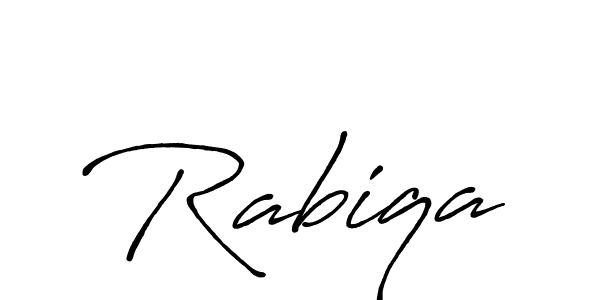 How to make Rabiqa signature? Antro_Vectra_Bolder is a professional autograph style. Create handwritten signature for Rabiqa name. Rabiqa signature style 7 images and pictures png