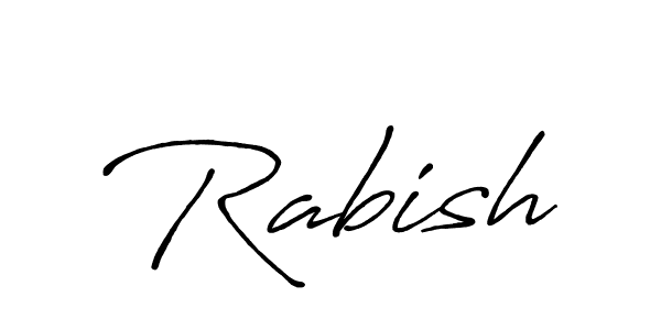 How to make Rabish name signature. Use Antro_Vectra_Bolder style for creating short signs online. This is the latest handwritten sign. Rabish signature style 7 images and pictures png
