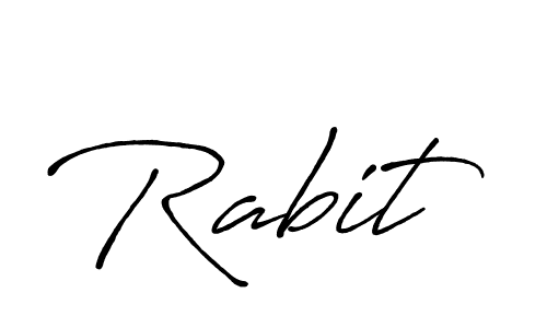 Design your own signature with our free online signature maker. With this signature software, you can create a handwritten (Antro_Vectra_Bolder) signature for name Rabit. Rabit signature style 7 images and pictures png