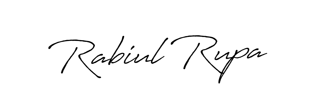 The best way (Antro_Vectra_Bolder) to make a short signature is to pick only two or three words in your name. The name Rabiul Rupa include a total of six letters. For converting this name. Rabiul Rupa signature style 7 images and pictures png