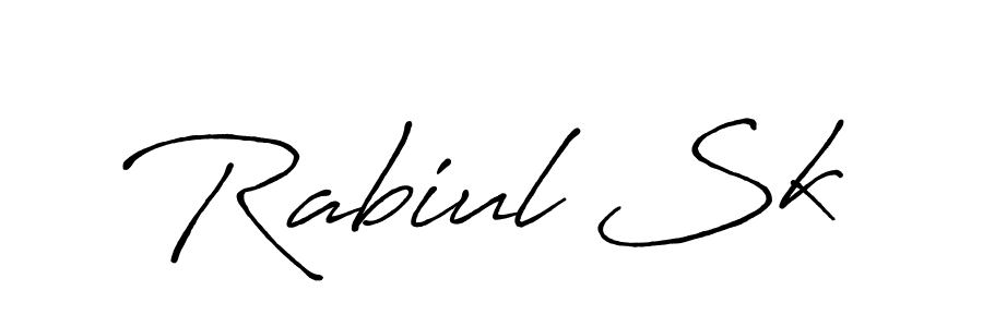 The best way (Antro_Vectra_Bolder) to make a short signature is to pick only two or three words in your name. The name Rabiul Sk include a total of six letters. For converting this name. Rabiul Sk signature style 7 images and pictures png