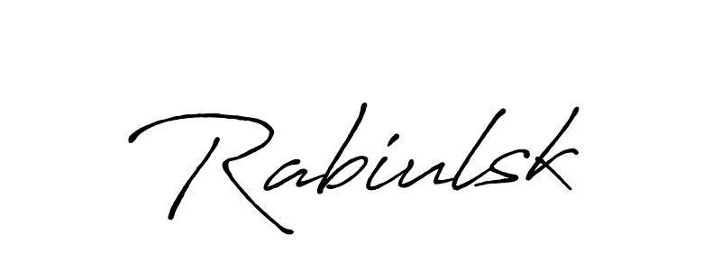 Use a signature maker to create a handwritten signature online. With this signature software, you can design (Antro_Vectra_Bolder) your own signature for name Rabiulsk. Rabiulsk signature style 7 images and pictures png