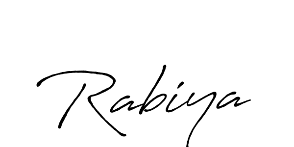 Rabiya stylish signature style. Best Handwritten Sign (Antro_Vectra_Bolder) for my name. Handwritten Signature Collection Ideas for my name Rabiya. Rabiya signature style 7 images and pictures png