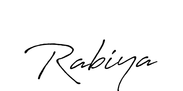 Rabiya stylish signature style. Best Handwritten Sign (Antro_Vectra_Bolder) for my name. Handwritten Signature Collection Ideas for my name Rabiya. Rabiya signature style 7 images and pictures png