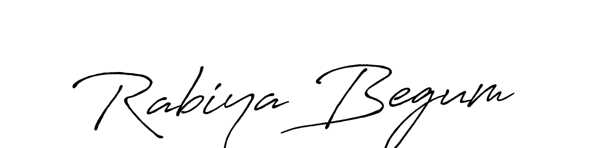 How to make Rabiya Begum name signature. Use Antro_Vectra_Bolder style for creating short signs online. This is the latest handwritten sign. Rabiya Begum signature style 7 images and pictures png