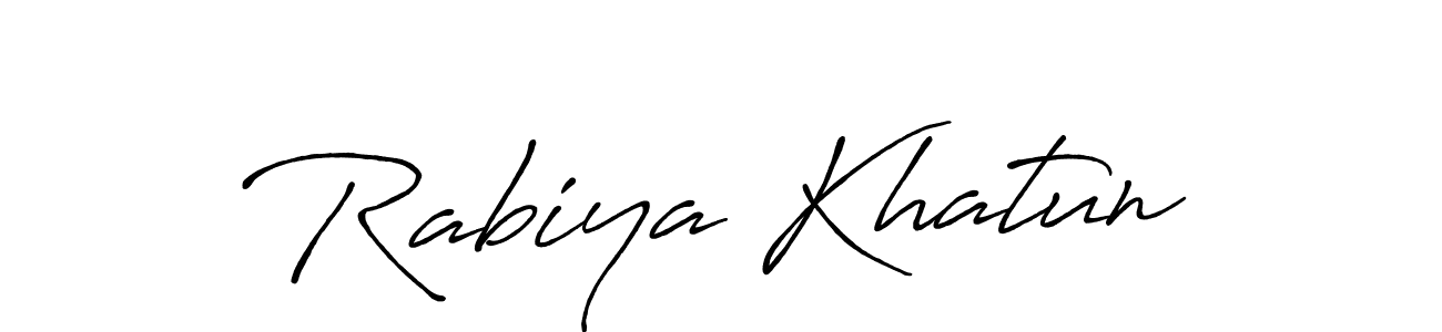 How to make Rabiya Khatun signature? Antro_Vectra_Bolder is a professional autograph style. Create handwritten signature for Rabiya Khatun name. Rabiya Khatun signature style 7 images and pictures png