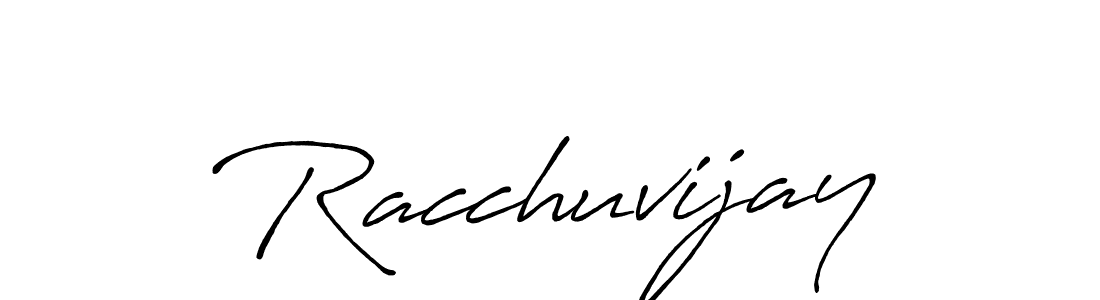 Also You can easily find your signature by using the search form. We will create Racchuvijay name handwritten signature images for you free of cost using Antro_Vectra_Bolder sign style. Racchuvijay signature style 7 images and pictures png