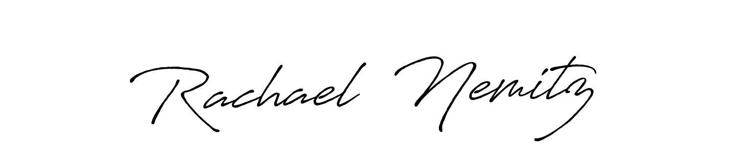 Create a beautiful signature design for name Rachael  Nemitz. With this signature (Antro_Vectra_Bolder) fonts, you can make a handwritten signature for free. Rachael  Nemitz signature style 7 images and pictures png