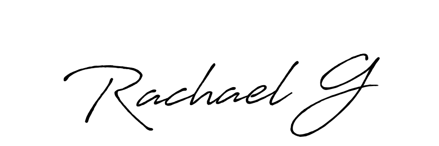 Rachael G stylish signature style. Best Handwritten Sign (Antro_Vectra_Bolder) for my name. Handwritten Signature Collection Ideas for my name Rachael G. Rachael G signature style 7 images and pictures png