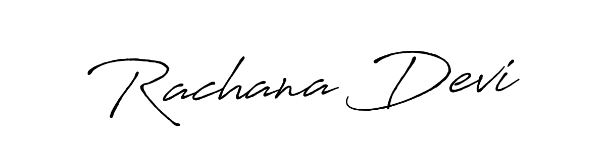 Create a beautiful signature design for name Rachana Devi. With this signature (Antro_Vectra_Bolder) fonts, you can make a handwritten signature for free. Rachana Devi signature style 7 images and pictures png