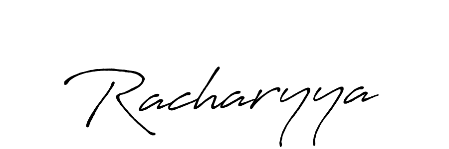 How to make Racharyya signature? Antro_Vectra_Bolder is a professional autograph style. Create handwritten signature for Racharyya name. Racharyya signature style 7 images and pictures png