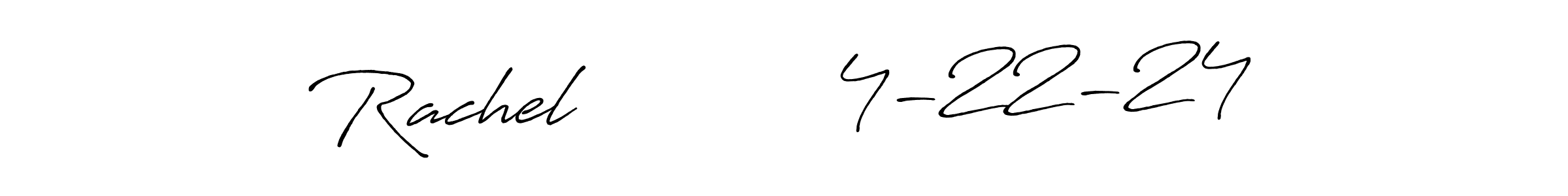 How to Draw Rachel           4-22-24 signature style? Antro_Vectra_Bolder is a latest design signature styles for name Rachel           4-22-24. Rachel           4-22-24 signature style 7 images and pictures png