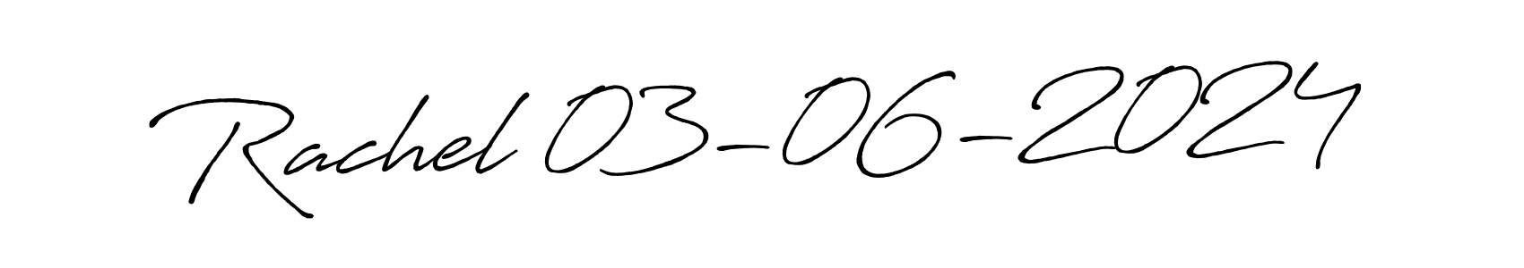 Make a short Rachel 03-06-2024 signature style. Manage your documents anywhere anytime using Antro_Vectra_Bolder. Create and add eSignatures, submit forms, share and send files easily. Rachel 03-06-2024 signature style 7 images and pictures png