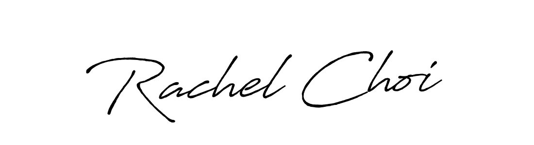 You should practise on your own different ways (Antro_Vectra_Bolder) to write your name (Rachel Choi) in signature. don't let someone else do it for you. Rachel Choi signature style 7 images and pictures png