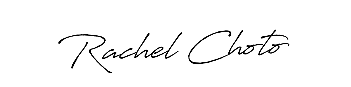 How to make Rachel Choto name signature. Use Antro_Vectra_Bolder style for creating short signs online. This is the latest handwritten sign. Rachel Choto signature style 7 images and pictures png