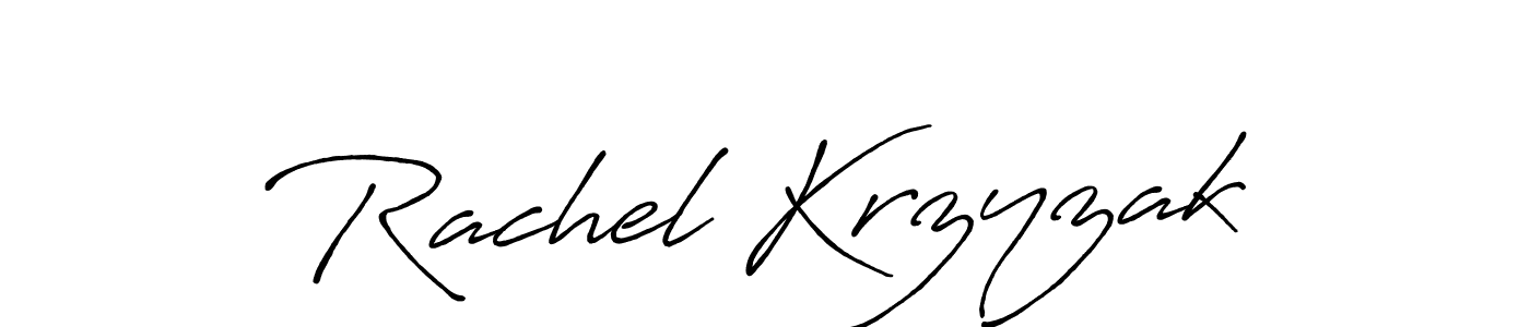 Create a beautiful signature design for name Rachel Krzyzak. With this signature (Antro_Vectra_Bolder) fonts, you can make a handwritten signature for free. Rachel Krzyzak signature style 7 images and pictures png