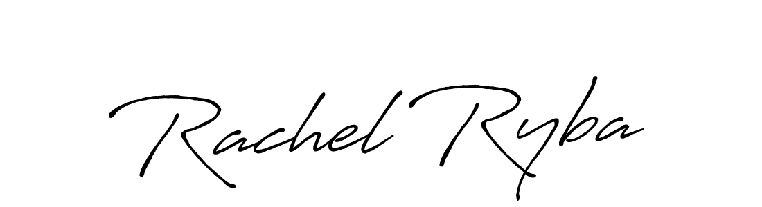 Rachel Ryba stylish signature style. Best Handwritten Sign (Antro_Vectra_Bolder) for my name. Handwritten Signature Collection Ideas for my name Rachel Ryba. Rachel Ryba signature style 7 images and pictures png