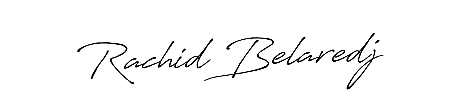 Create a beautiful signature design for name Rachid Belaredj. With this signature (Antro_Vectra_Bolder) fonts, you can make a handwritten signature for free. Rachid Belaredj signature style 7 images and pictures png